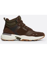 Tommy Hilfiger - Suede Mid-top Cleat Runner Trainers - Lyst