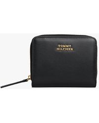 Tommy Hilfiger - Leather Logo Zip-around Bifold Wallet - Lyst
