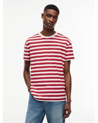 Tommy Hilfiger - Tommy Flag Stripe Jersey T-Shirt - Lyst