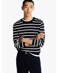 Tommy Hilfiger - Kabelgebreide Trui Met Ronde Hals - Lyst
