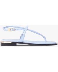 Tommy Hilfiger - Leather Th Monogram-Tone Heel Sandals - Lyst