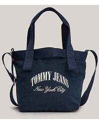 Tommy Hilfiger - Bolso tote pequeño de lona con logo NYC - Lyst