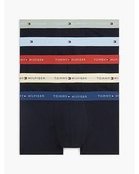 Tommy Hilfiger - 5 Pack Signature Logo Waistband Trunks - Lyst