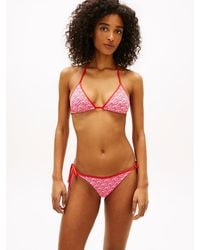 Tommy Hilfiger - Essential Print Side Tie Bikini Bottoms - Lyst