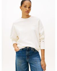 Tommy Hilfiger - Felpa Relaxed Fit Con Logo Ricamato - Lyst