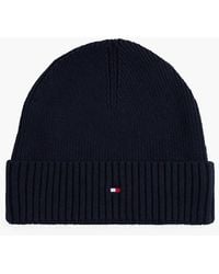 Tommy Hilfiger - Hilfiger Flag Embroidery Beanie With Cashmere - Lyst