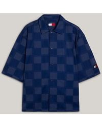 Tommy Hilfiger - Dual Gender Checkerboard Boxy Short Sleeve Shirt - Lyst