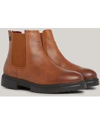 Tommy Hilfiger - Th Comfort Water Repellent Leather Cleated Boots - Lyst