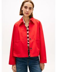 Tommy Hilfiger - Water Repellent Collared Relaxed Short Jacket - Lyst