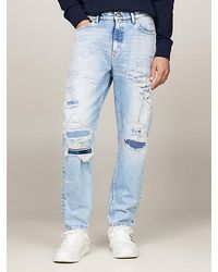 Tommy Hilfiger - Isaac Relaxed Tapered Jeans im Used Look - Lyst