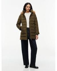 Tommy Hilfiger - Water Repellent Down Slim Hooded Coat - Lyst