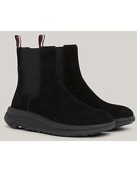 Tommy Hilfiger - Suède Hybride Chelsea Boot Met Chunky Zool - Lyst