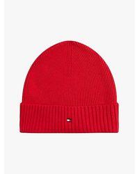 Tommy Hilfiger - Hilfiger Flag Beanie Met Kasjmier En Borduursel - Lyst