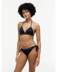 Tommy Hilfiger - Th Original Foam Triangle Halterneck Bikini Top - Lyst