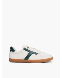 Tommy Hilfiger - Th Tribeca Suede Mixed Texture Enamel Flag Trainers - Lyst