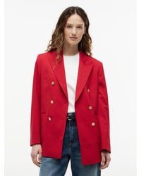 Tommy Hilfiger - Timeless Wool Blend Relaxed Double Breasted Blazer - Lyst