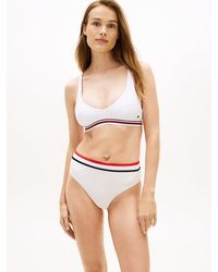 Tommy Hilfiger - High Rise Cheeky Bikini Bottoms - Lyst