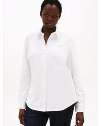Tommy Hilfiger - Curve 1985 Slim Fit Bluse Aus Baumwoll-Piqué - Lyst