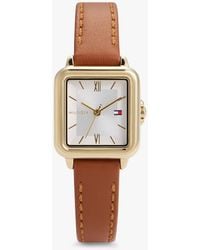 Tommy Hilfiger - Montre En Cuir À Cadran Rectangulaire - Lyst