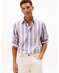 Tommy Hilfiger - Heritage Oxford Stripe Regular Long Sleeve Shirts - Lyst