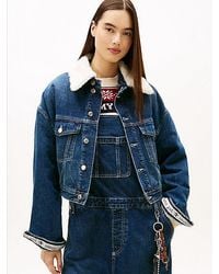 Tommy Hilfiger - Tommy Girl Padded Denim Oversized Trucker Jacket - Lyst