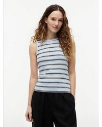 Tommy Hilfiger - Stripe Slim Crew Neck Tank Top - Lyst