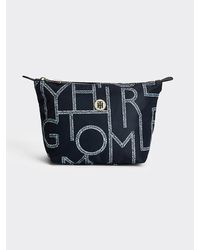 Tommy Hilfiger Toilettas Met Touwprint En Logo - Blauw