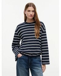 Tommy Hilfiger - Stripe Drawstring Hem Long Sleeve T-Shirt - Lyst