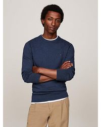 Tommy Hilfiger - Trui Van Kasjmiermix Met Ronde Hals - Lyst