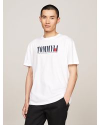 Tommy Hilfiger - Tommy Flag Logo Crew Neck T-shirt - Lyst