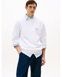 Tommy Hilfiger - Rundhals-Sweatshirt Aus Fleece - Lyst