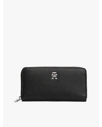 Tommy Hilfiger - Grote Zip-Around Portemonnee Met Th-Embleem - Lyst