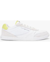 Tommy Hilfiger - Mixed Texture Cupsole Trainers With Leather - Lyst
