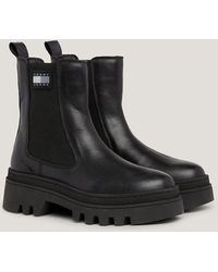 Tommy Hilfiger - Leather Cleat Chelsea Boots - Lyst