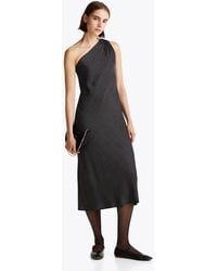 Tommy Hilfiger - Satin One-shoulder Midi Dress - Lyst