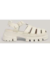 Tommy Hilfiger - Leather Chunky Sole Fisherman Sandals - Lyst