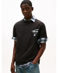Tommy Hilfiger - T-Shirt Signature Con Logo Sul Retro - Lyst