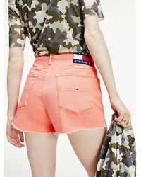 Tommy Hilfiger Denim Hotpant Met Onafgewerkte Zoom - Meerkleurig