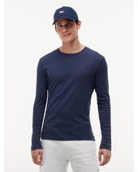 Tommy Hilfiger - Toy Jean Origina Ribbed Organic Cotton Ong Eeve T-hirt Bue An - Lyst