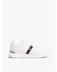 Tommy Hilfiger - Ledersneaker Mit Th-Monogramm-Emblem - Lyst