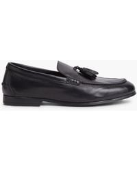 Tommy Hilfiger - Logo Tassel Flexible Leather Loafers - Lyst