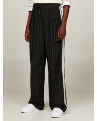 Tommy Hilfiger - Pinstripe Straight Leg Relaxed Fit Trousers - Lyst