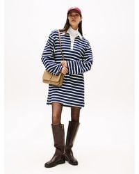 Tommy Hilfiger - Vestito Rugby Relaxed Fit Con Bottoni Dorati - Lyst