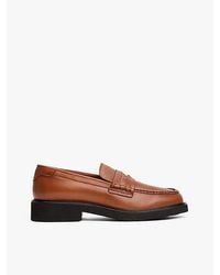 Tommy Hilfiger - Leren Loafer Met Vierkante Neus En Th-Embleem - Lyst