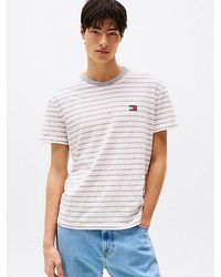 Tommy Hilfiger - T-Shirt Mit Tommy-Badge Und Kontrast-Kragen - Lyst