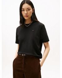 Tommy Hilfiger - Boxy Relaxed Fit T-Shirt Van Interlock-Katoen - Lyst