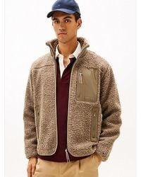 Tommy Hilfiger - Teddy Fleece Jack Met Rits - Lyst