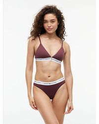 Tommy Hilfiger - Signature Logo Microfibre Triangle Bra - Lyst