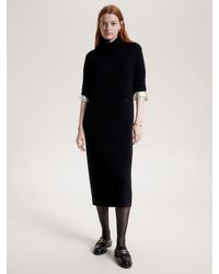 Tommy Hilfiger - Wool Cashmere Relaxed Midi Jumper Dress - Lyst
