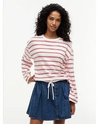 Tommy Hilfiger - Stripe Drawstring Hem Long Sleeve T-shirt - Lyst